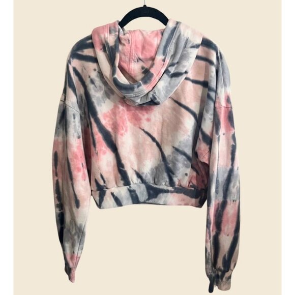 AEROPOSTALE Tie-Dye Cropped Pull Over Hoodie Size L - Picture 3 of 3